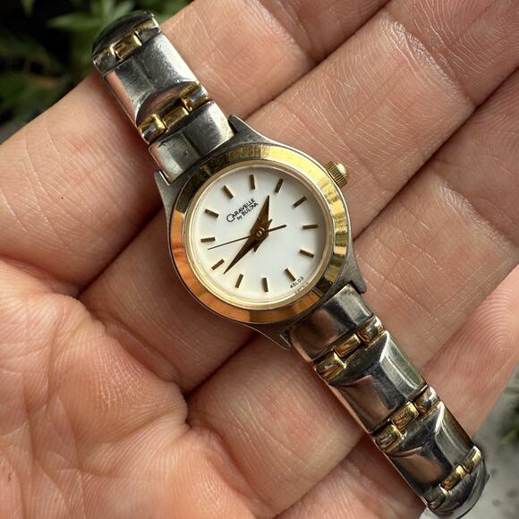 Caravelle By Bulova Quartz Watch Women Two Tone Gold Silver Steel 18mm Ladies - Picture 1 of 8
